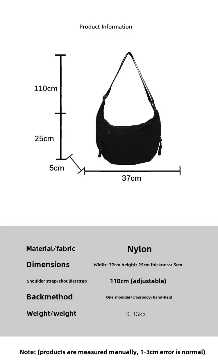Thumbnail: Solid color trendy shoulder bag, personalized multifunctional canvas bag, daily 