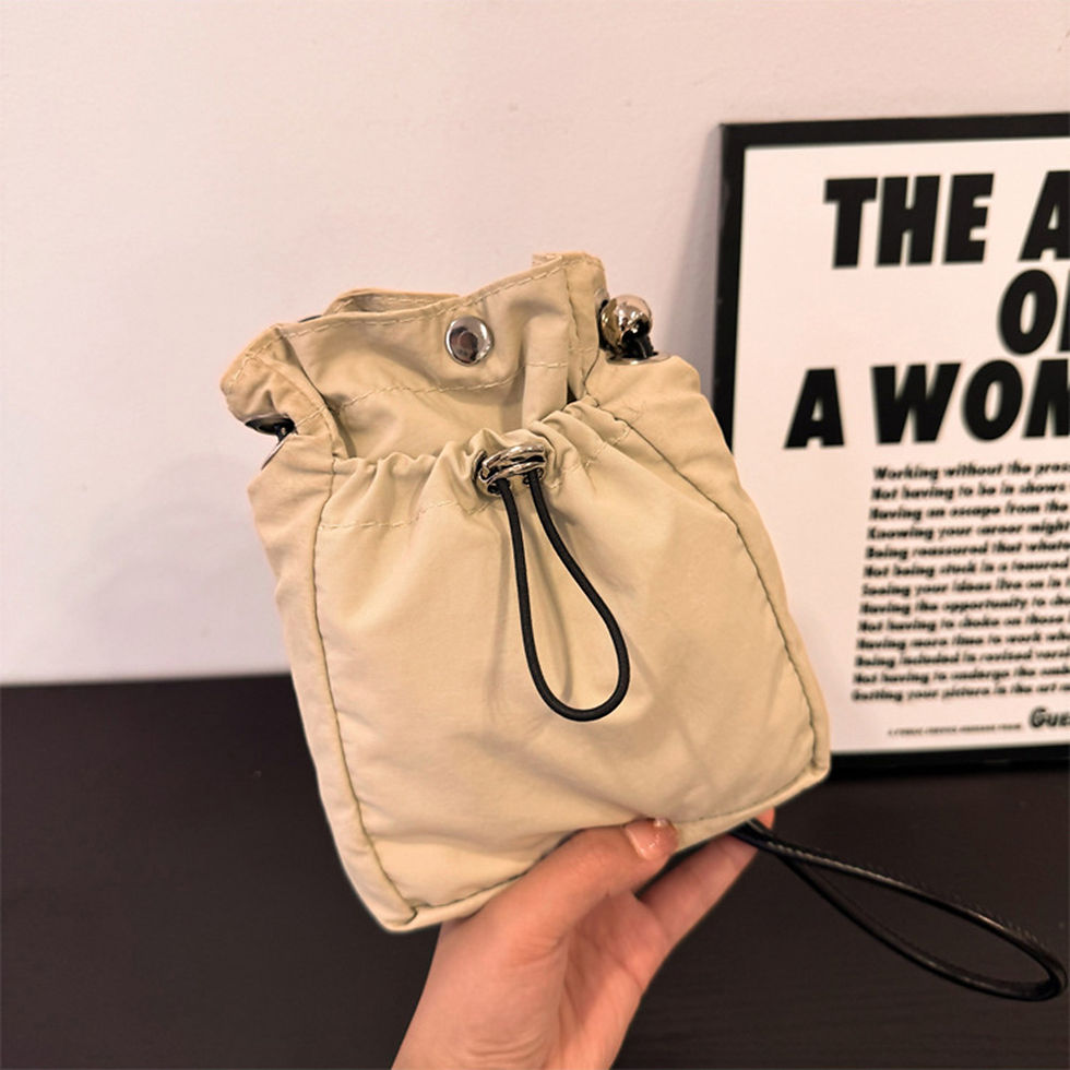 Thumbnail: Nylon Crossbody Bag Soft Mini Phone Wallet Multifunctional Square Shoulder Bag C
