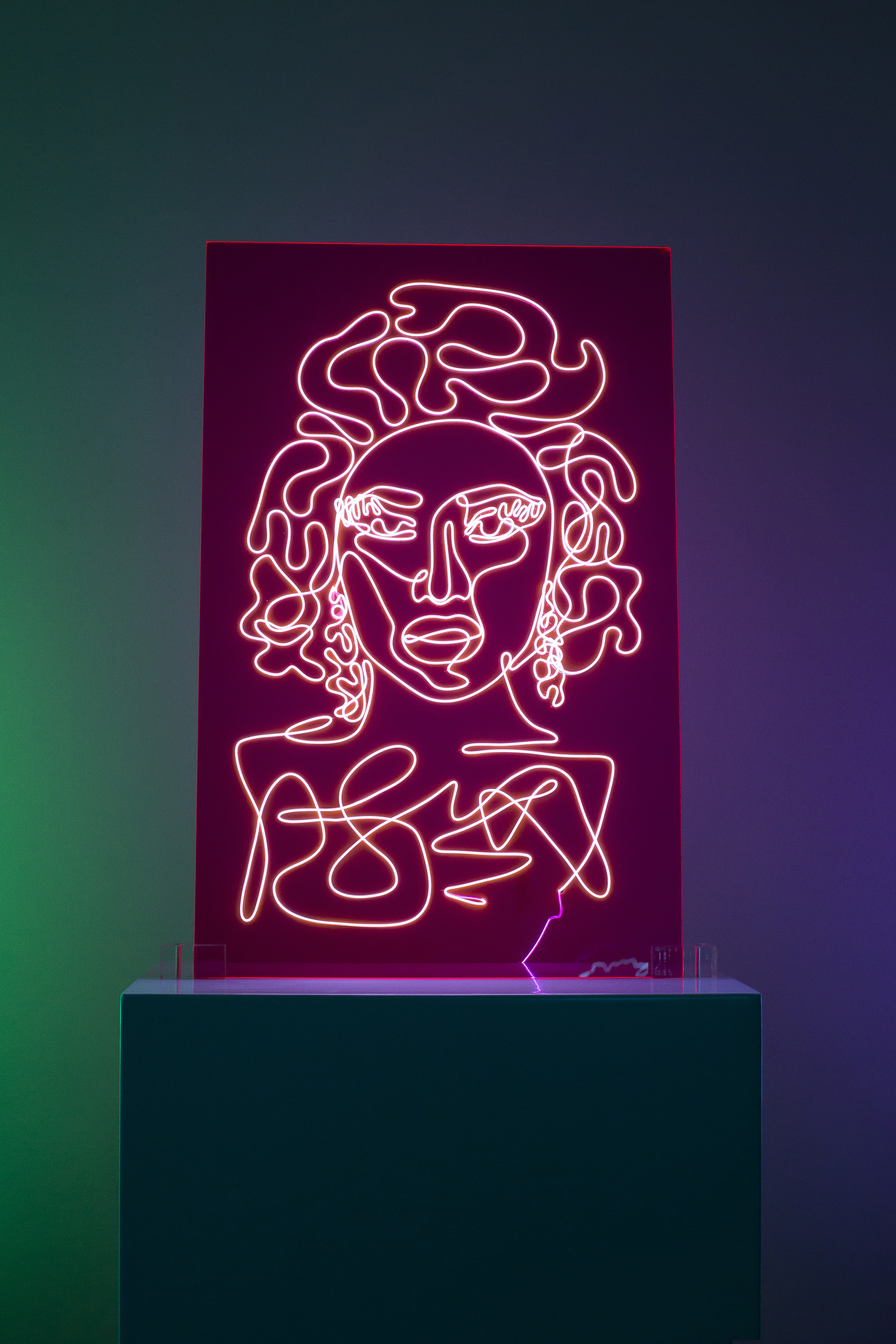 Nicki Minaj Neon Rap Portrait