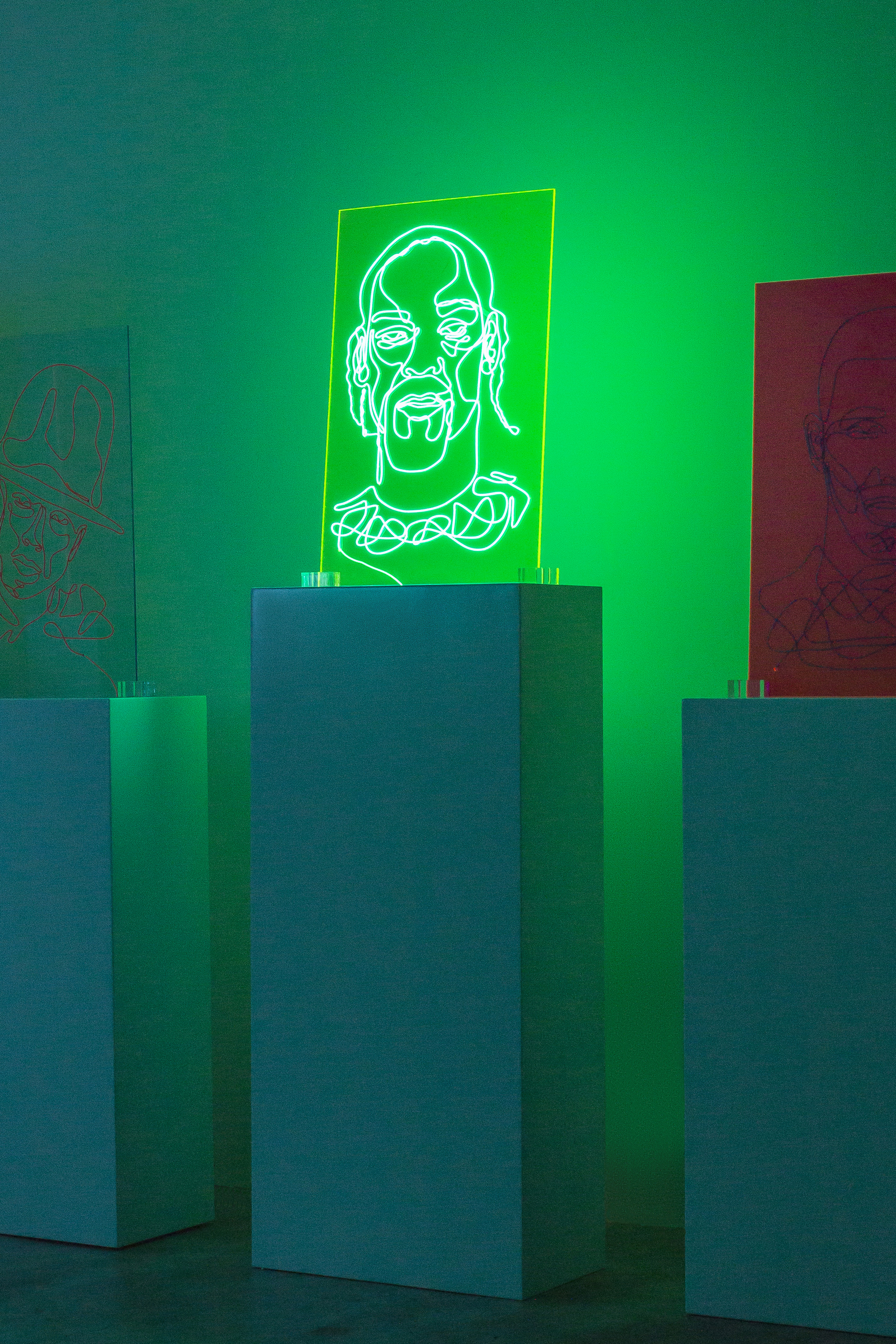 Snoop Dogg Neon Rap Portrait