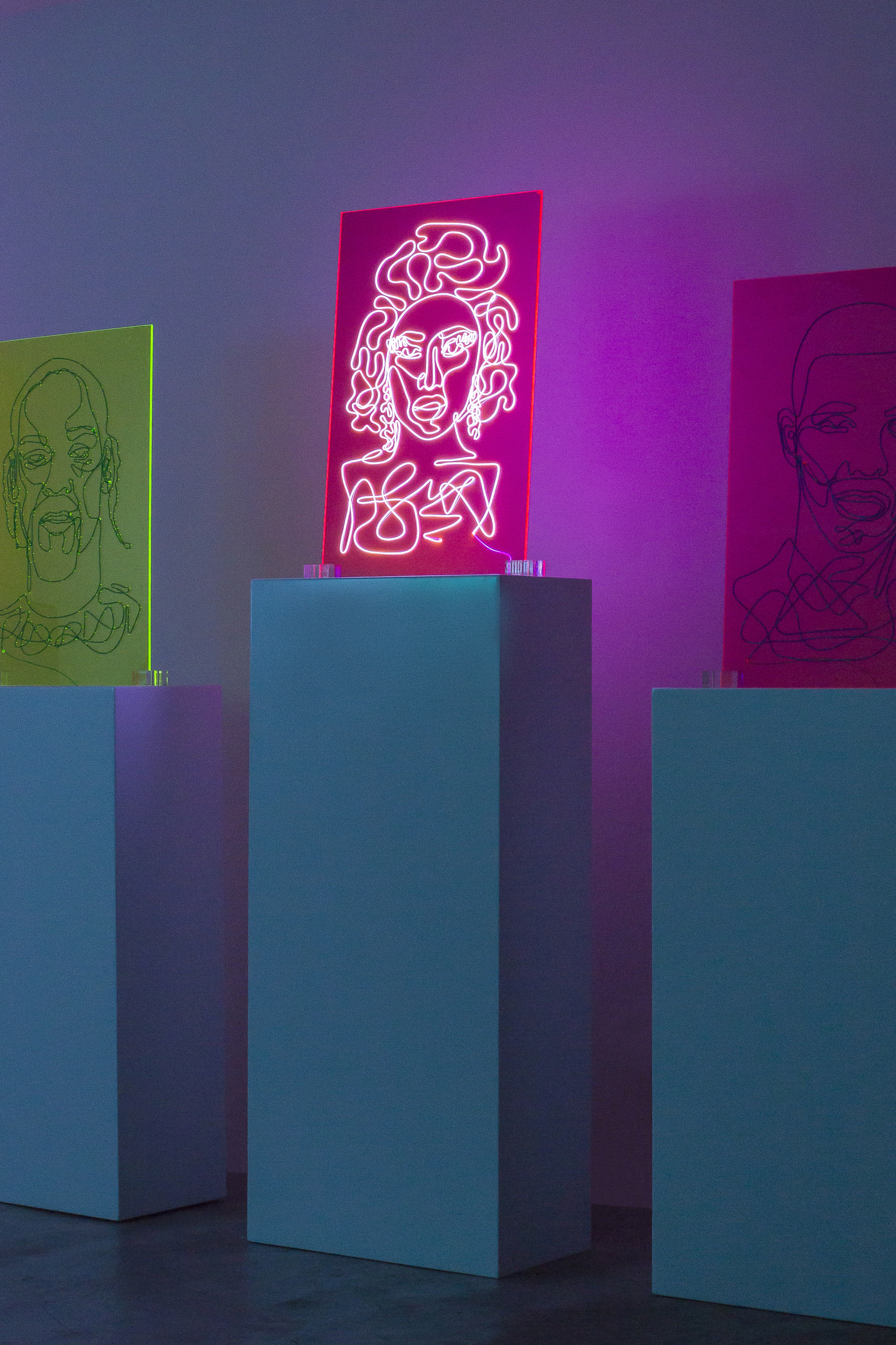 Nicki Minaj Neon Rap Portrait
