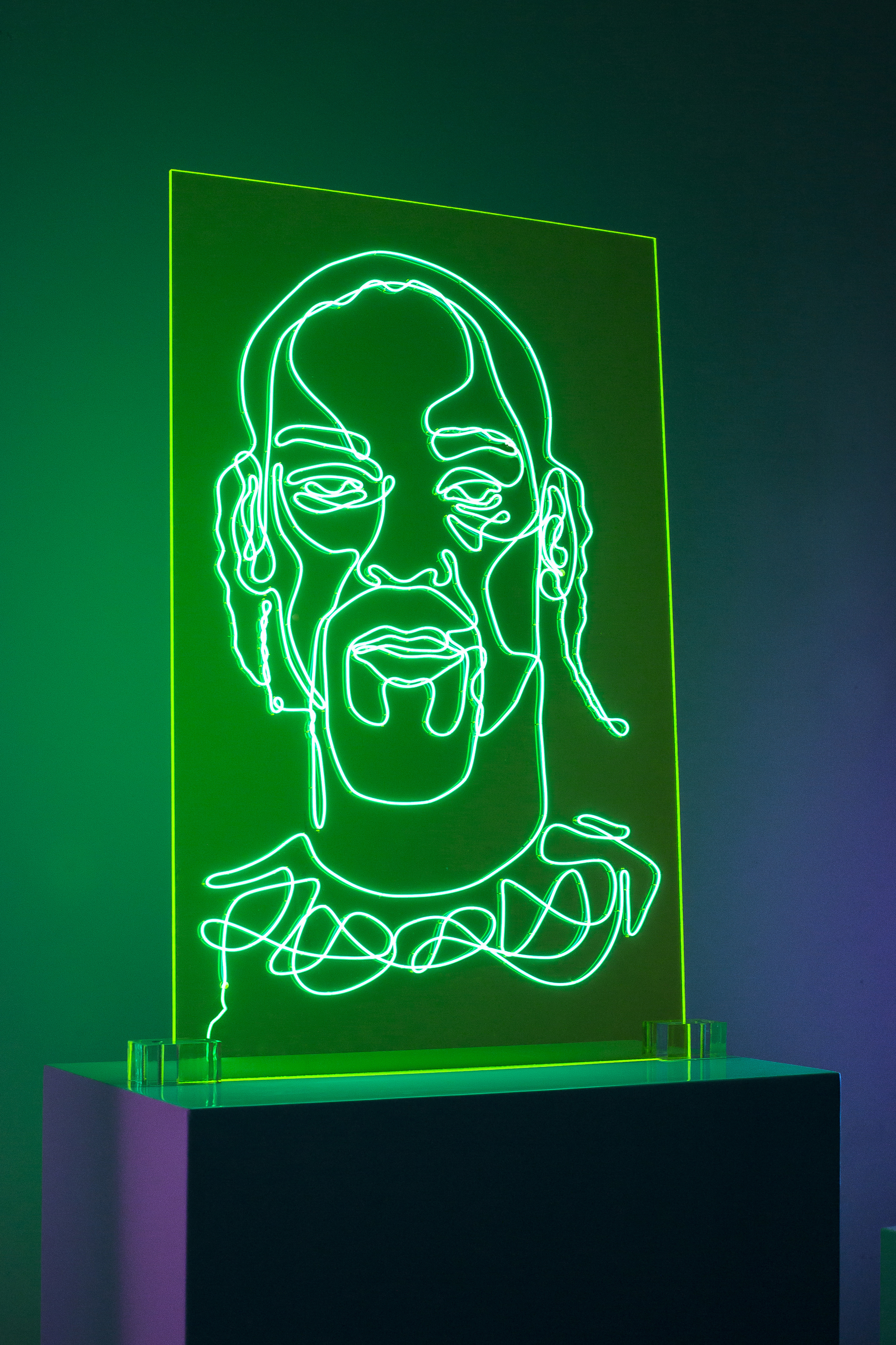 Snoop Dogg Neon Rap Portrait