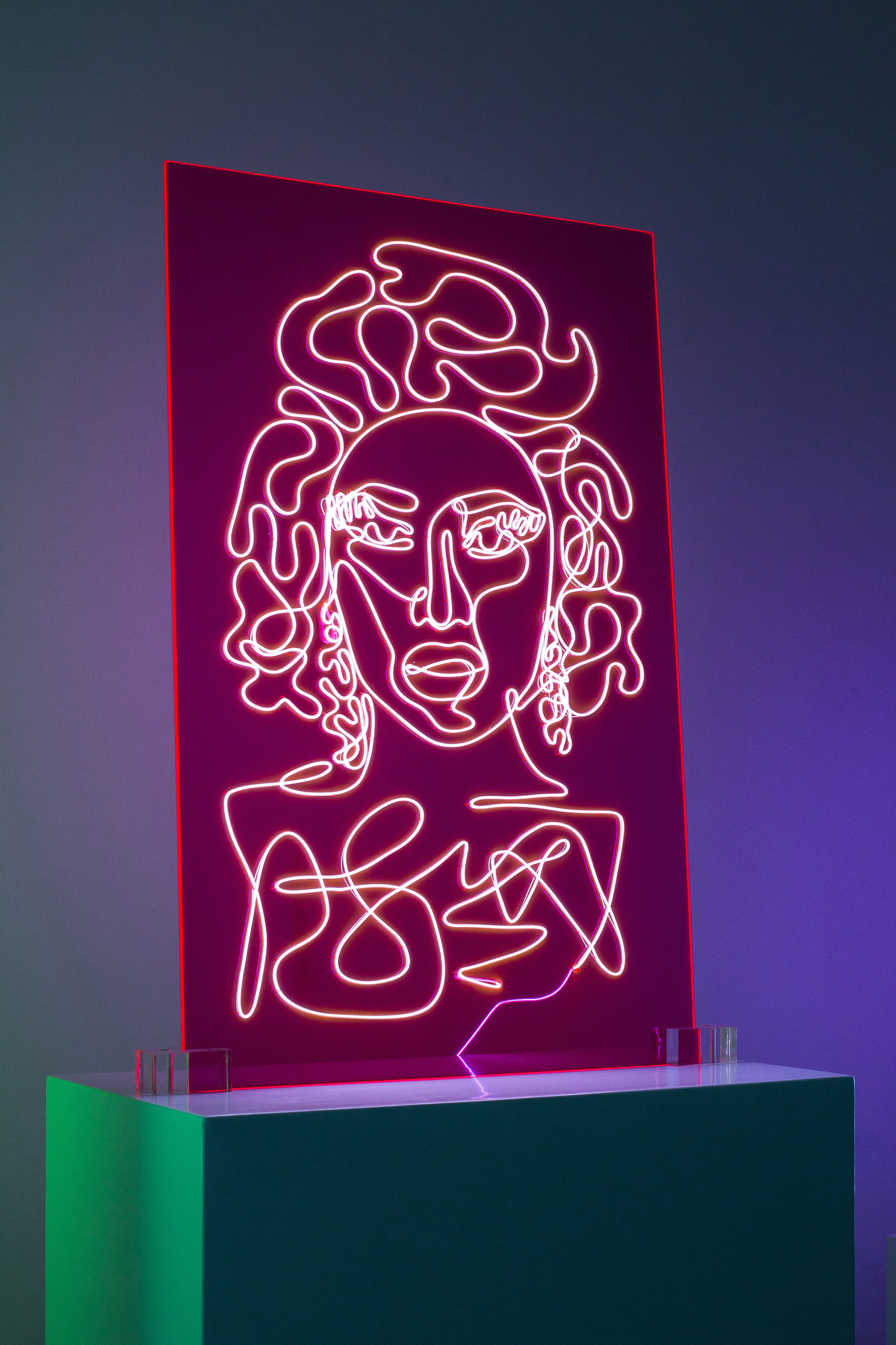 Nicki Minaj Neon Rap Portrait