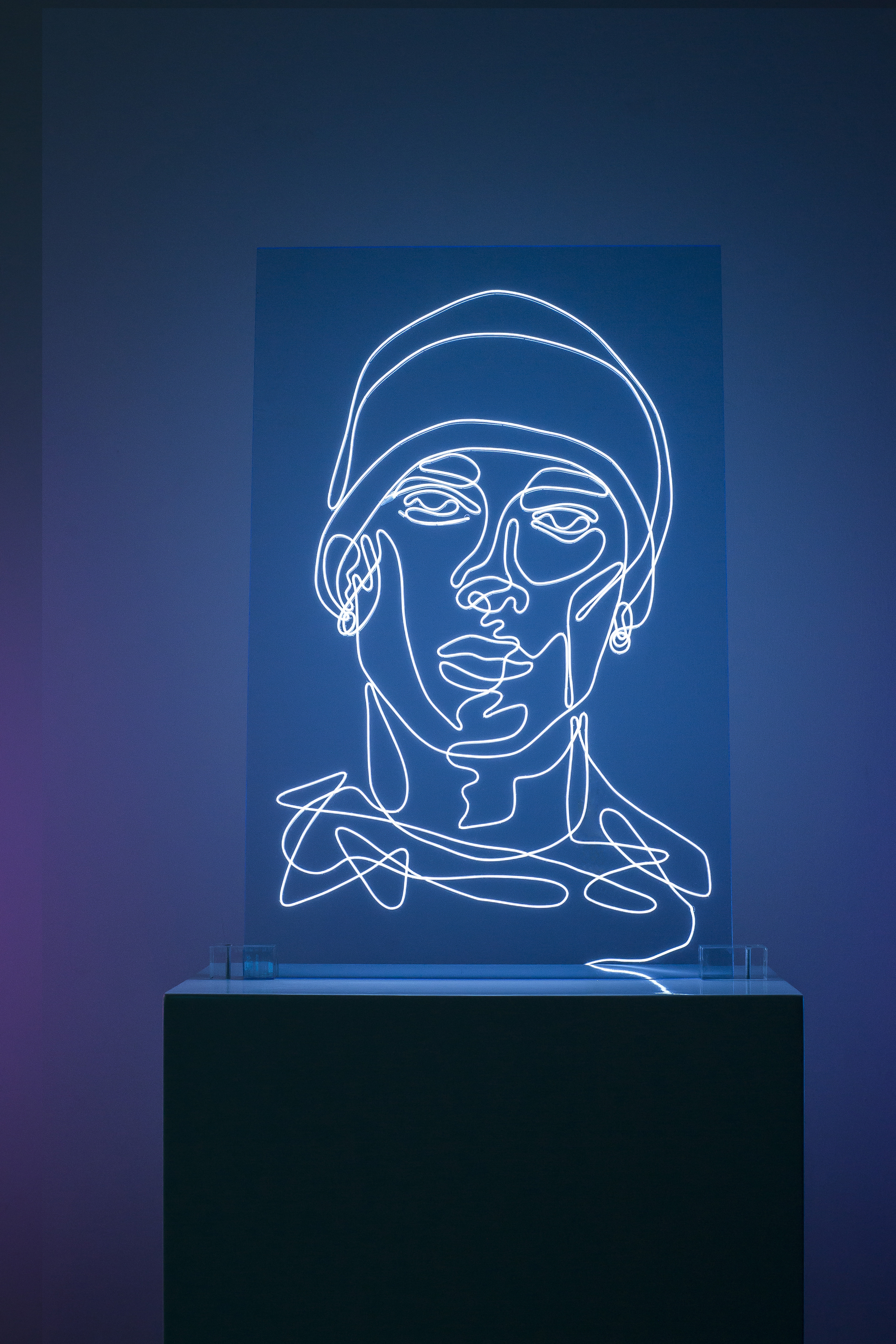 Eminem Neon Rap Portrait