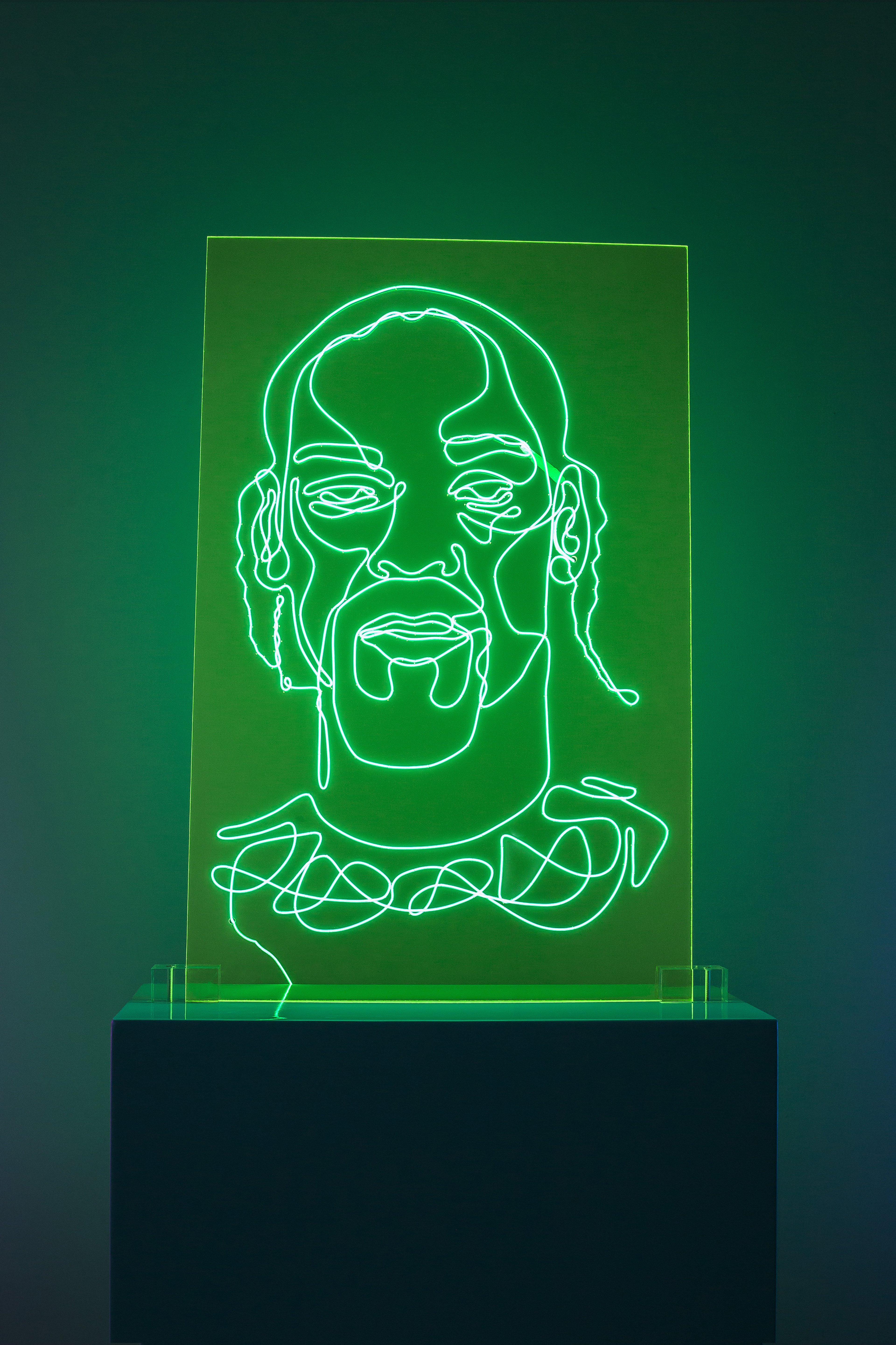 Snoop Dogg Neon Rap Portrait
