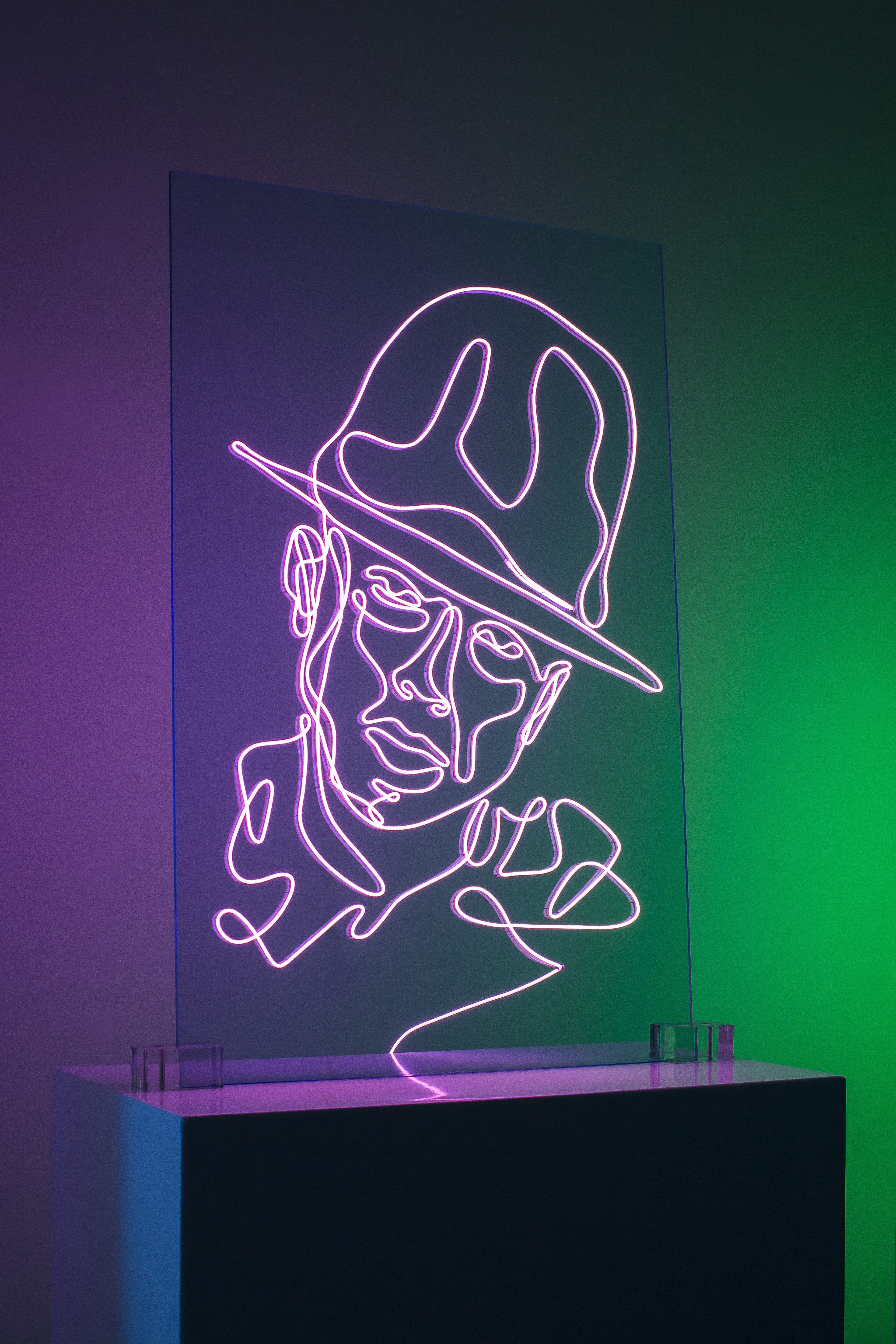 Pharrell Neon Rap Portrait