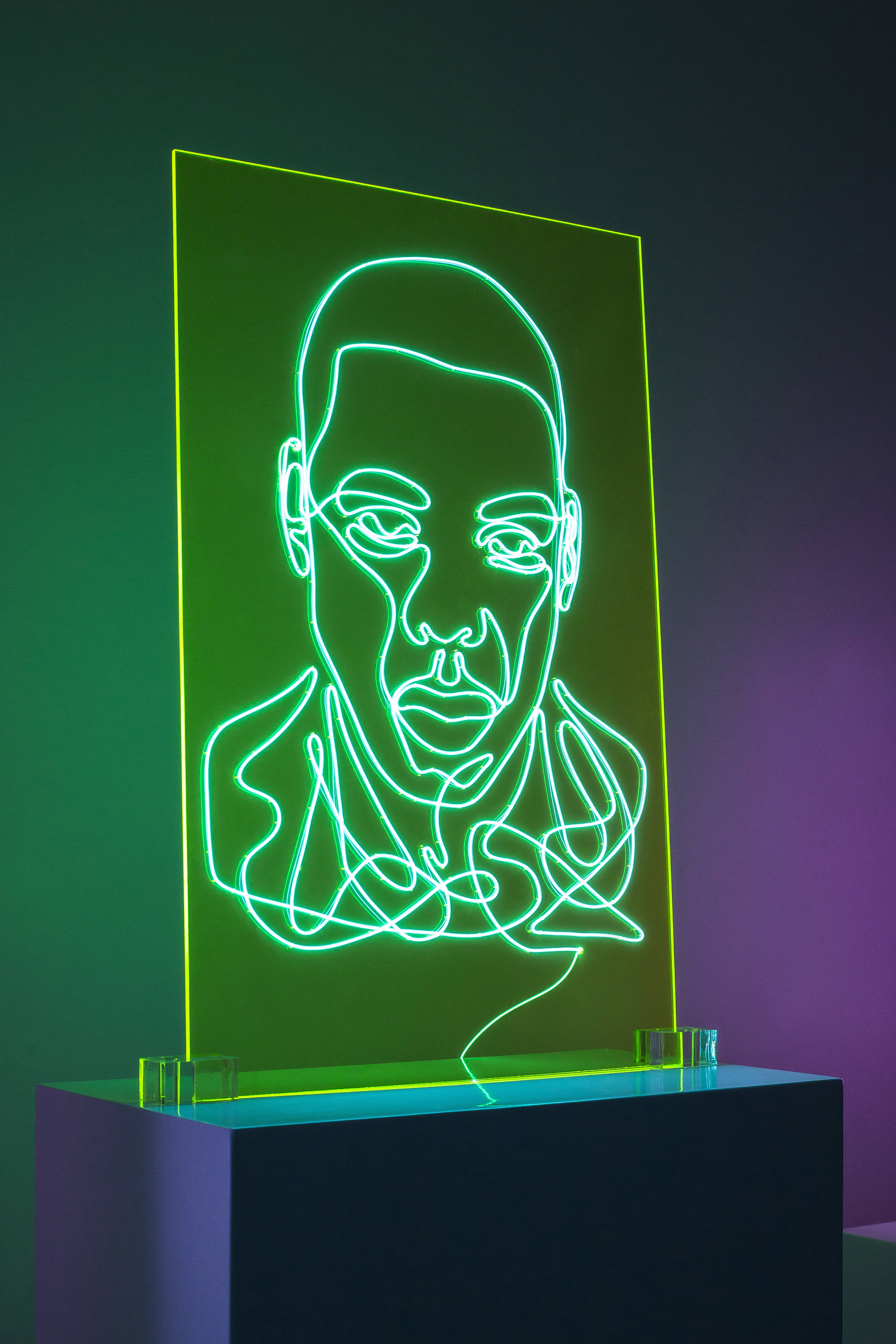 Jay Z Neon Rap Portrait