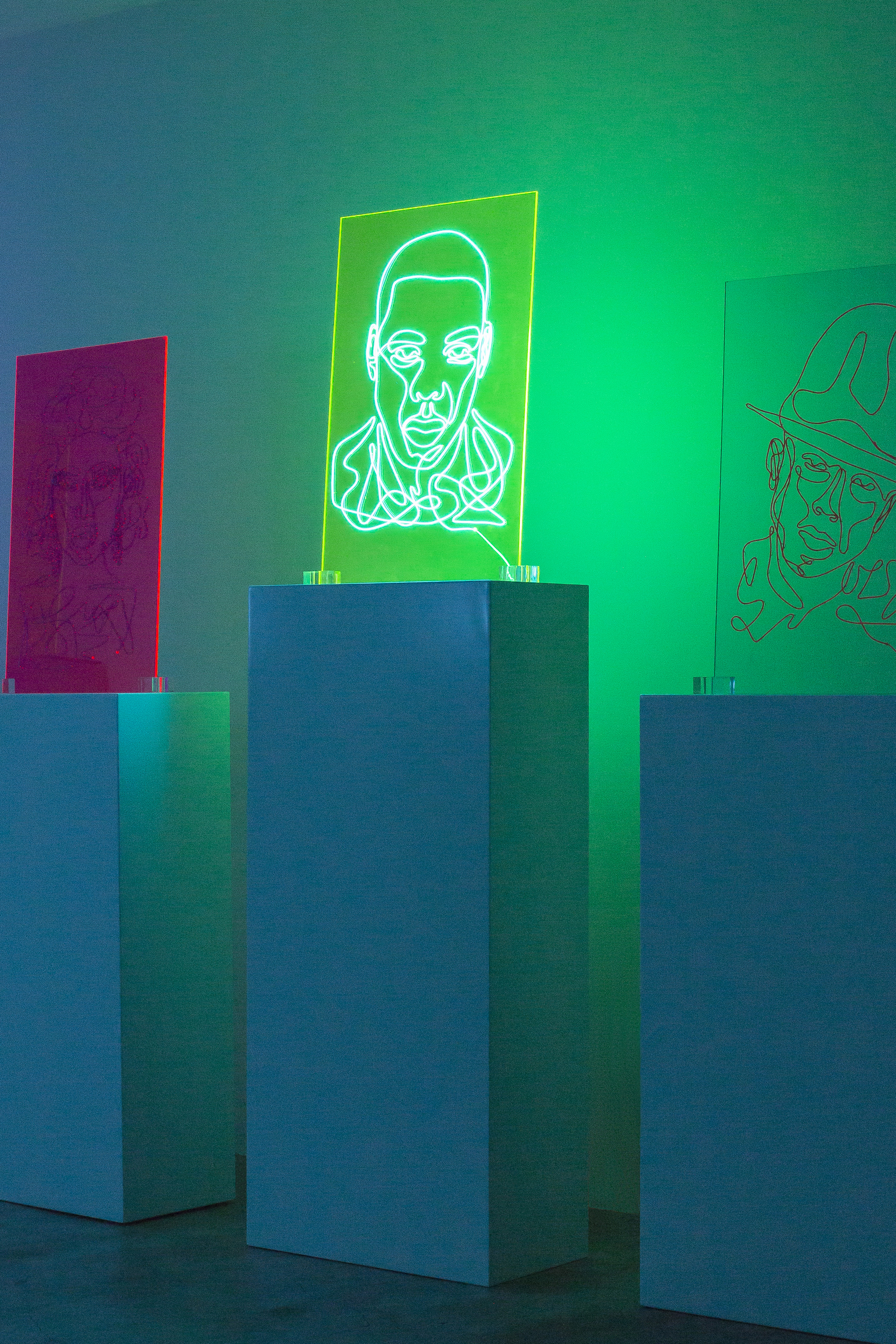 Jay Z Neon Rap Portrait