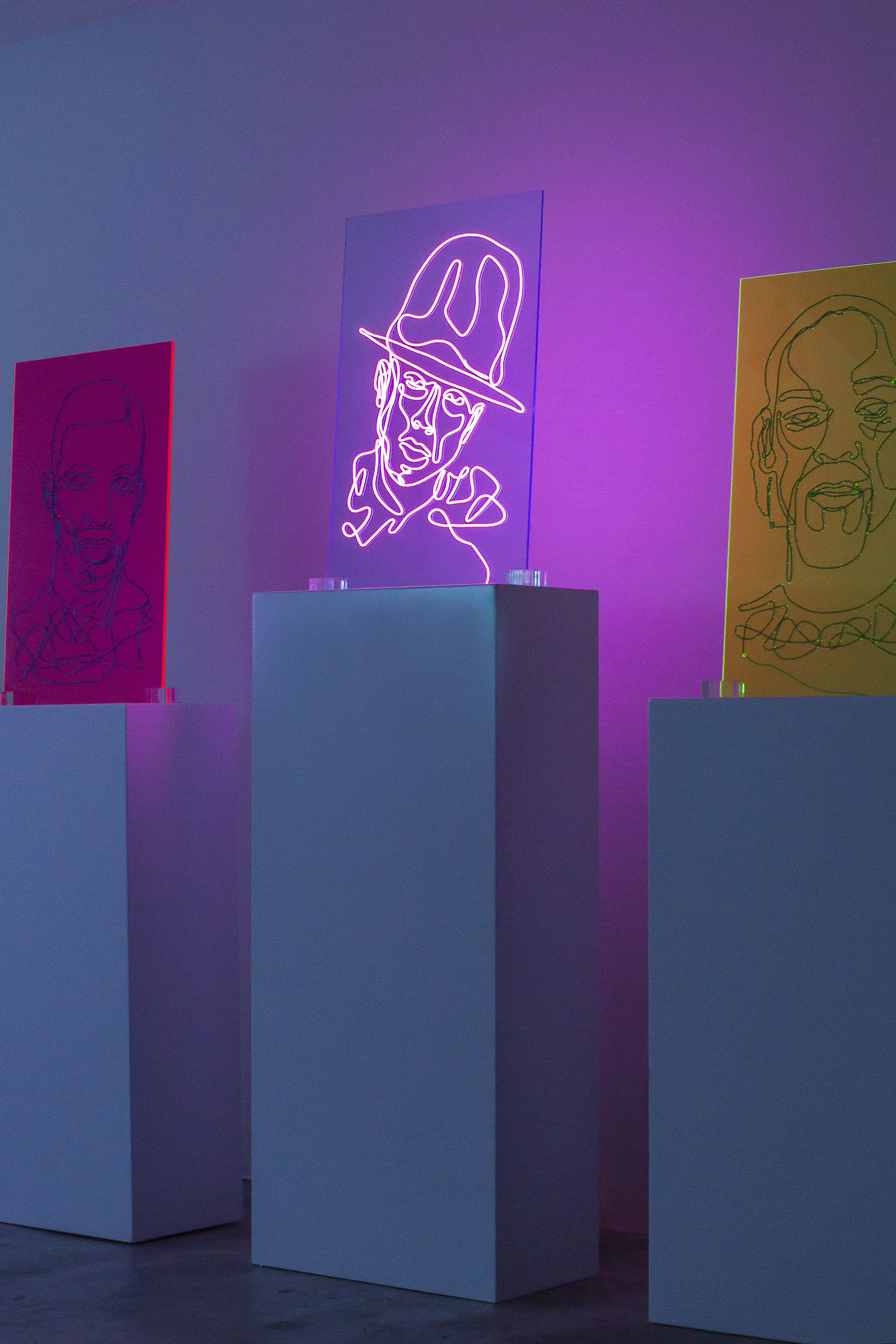 Pharrell Neon Rap Portrait