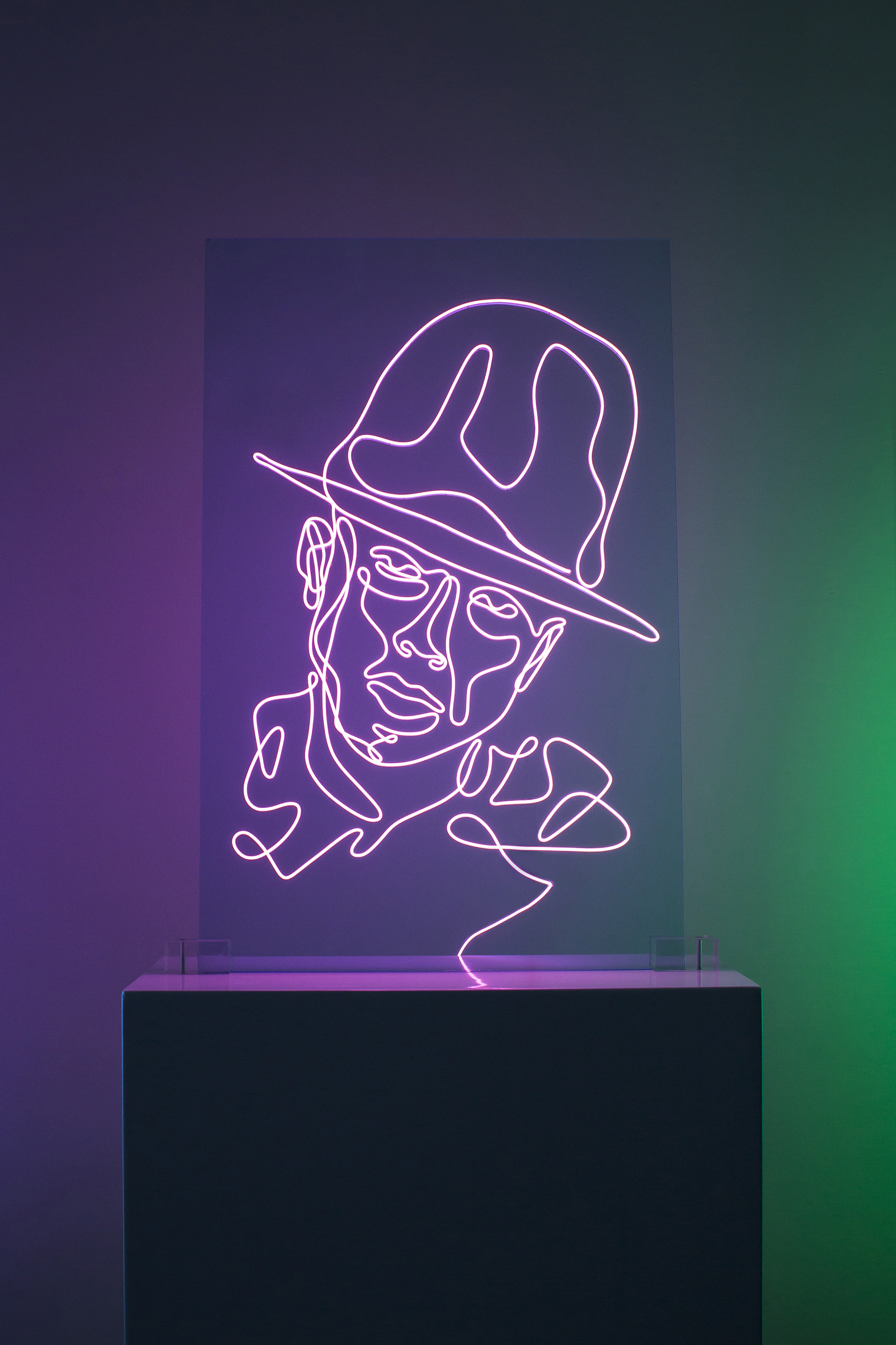 Pharrell Neon Rap Portrait