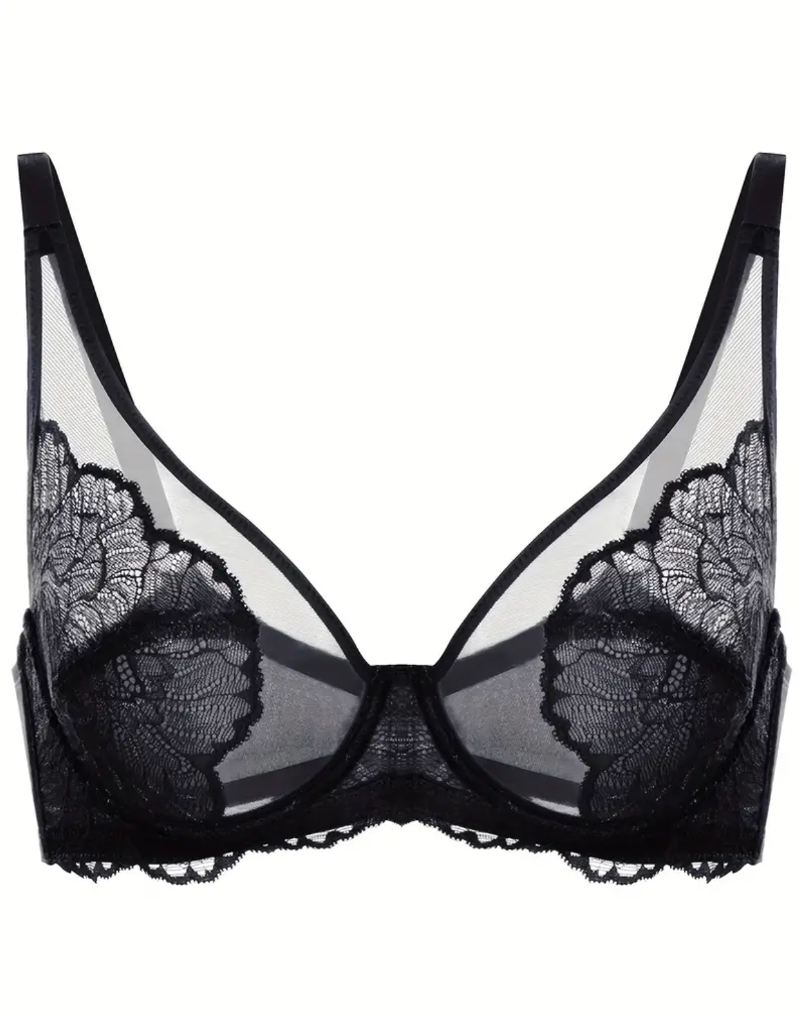 Plus Size Minimizer Full Coverage Lace Bra Ultra-Compressive for a Smooth Silh