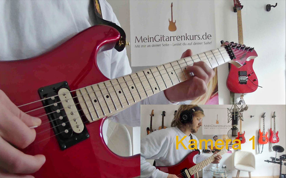 Kamera 1 hat die Funktion die gesamte räumliche Fläche darzustellen und die Präsenz des Lehrers immer zu demonstrieren.