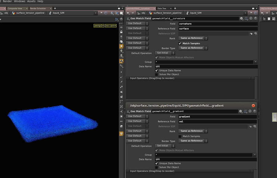 Implementation basic standard surface tension force at volume stage for use with the Houdini FLIP Solver.