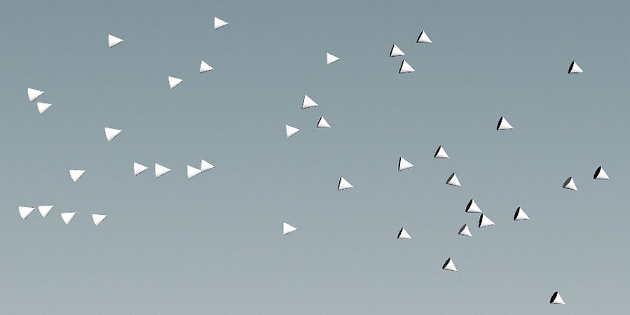 Automatically orientation of the cone using the velocity attribute.