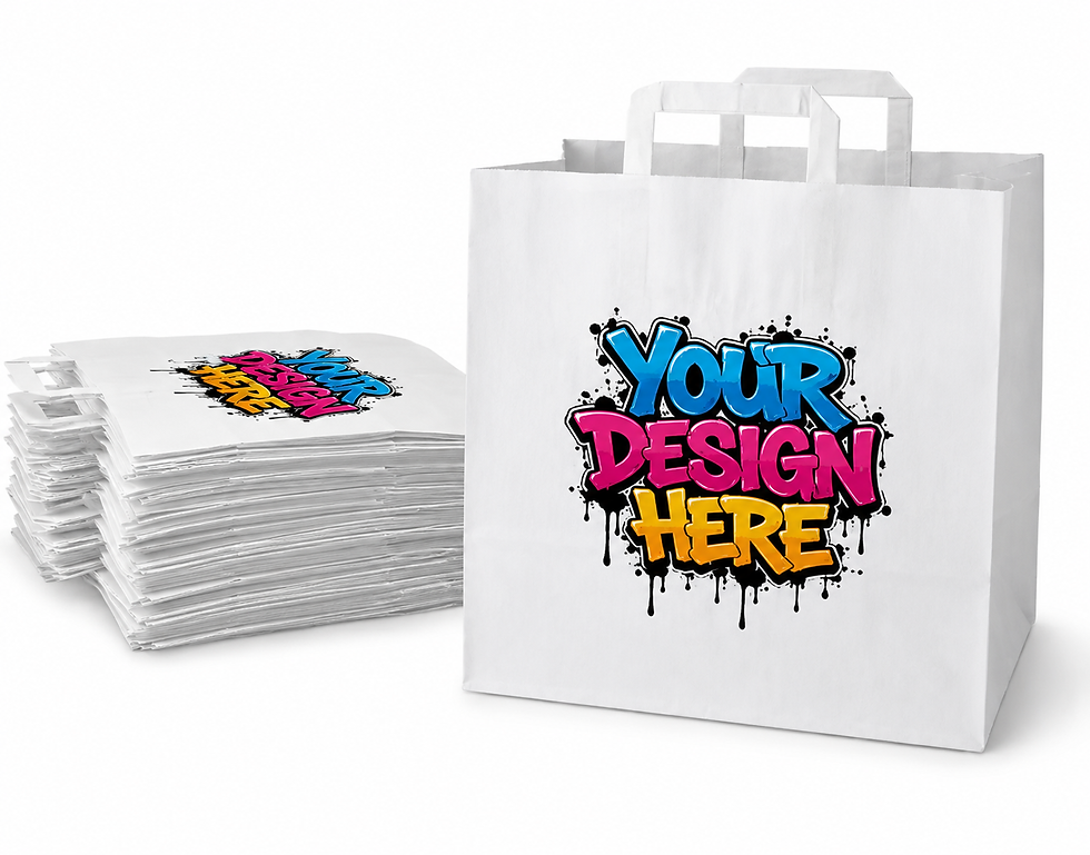 Thumbnail: Paper carrier bags, White