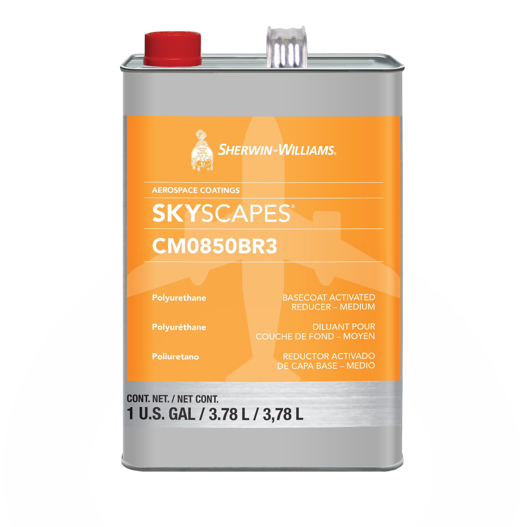 CM0850BR3 Medium Basecoat Activated Reducer, 1 Gal