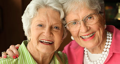 Two Seniors Taking a Selfie