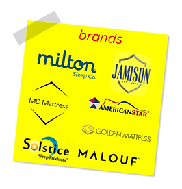 Mattress Brands in store include Milton, Jamison, MD Mattress, Americanstar, Solstice Sleep and Malouf