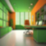 green and orange themed background that looks professional and neat in an office setting.j