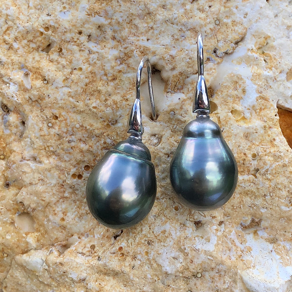 boucles d'oreilles perles de tahiti