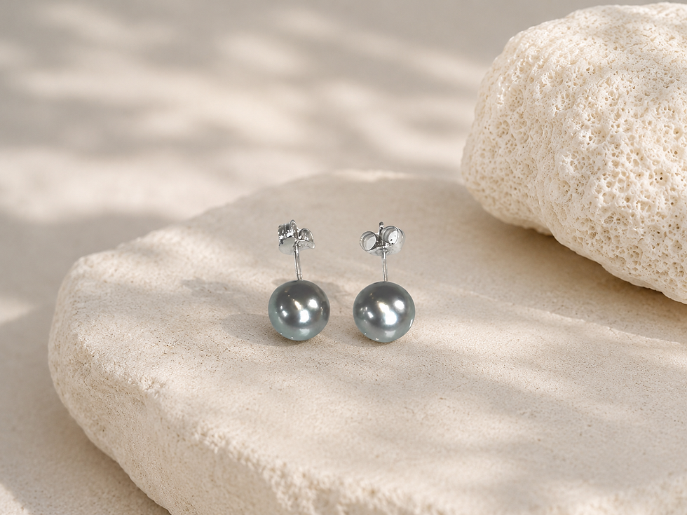 boucles d'oreilles clous Tahiti shamani paris 8mm