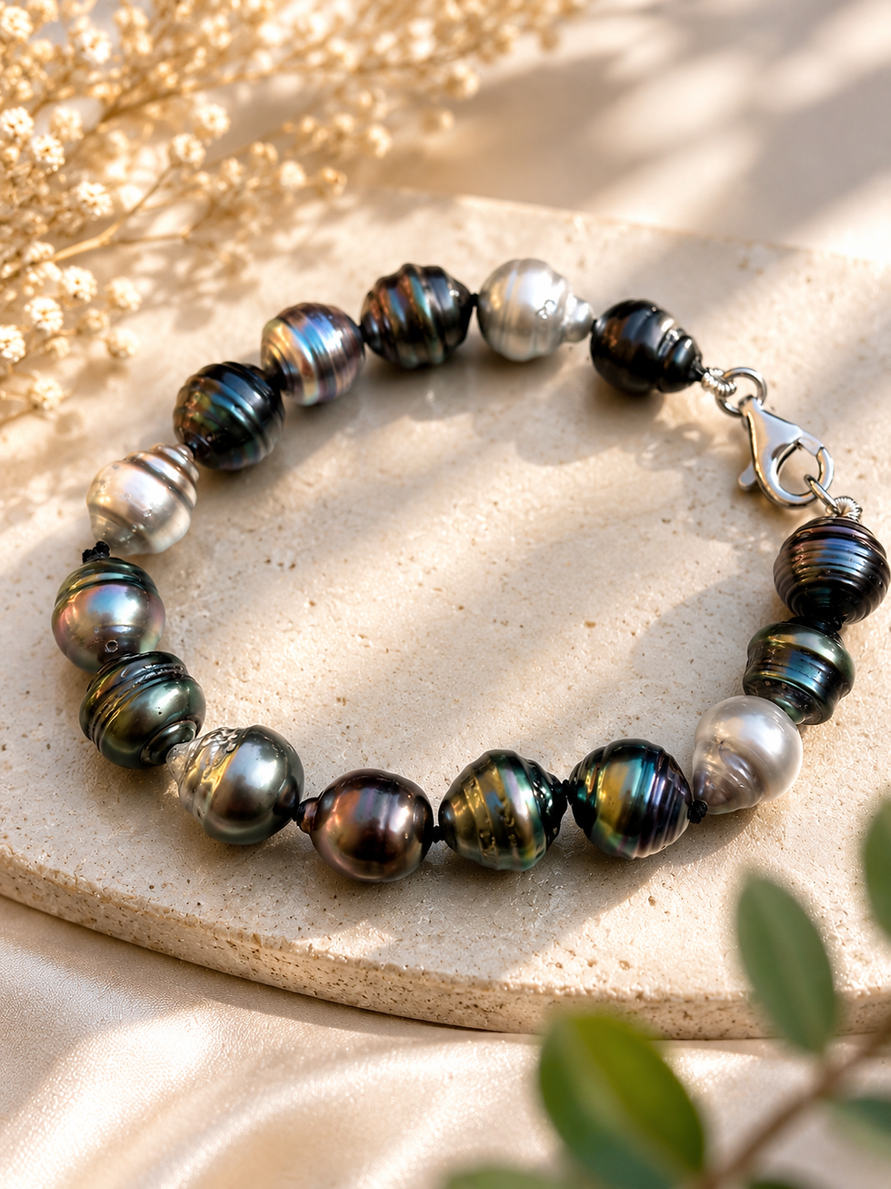 Bracelet Perles de Culture de Tahiti pour Femme ou Homme - Shamani Créaperles