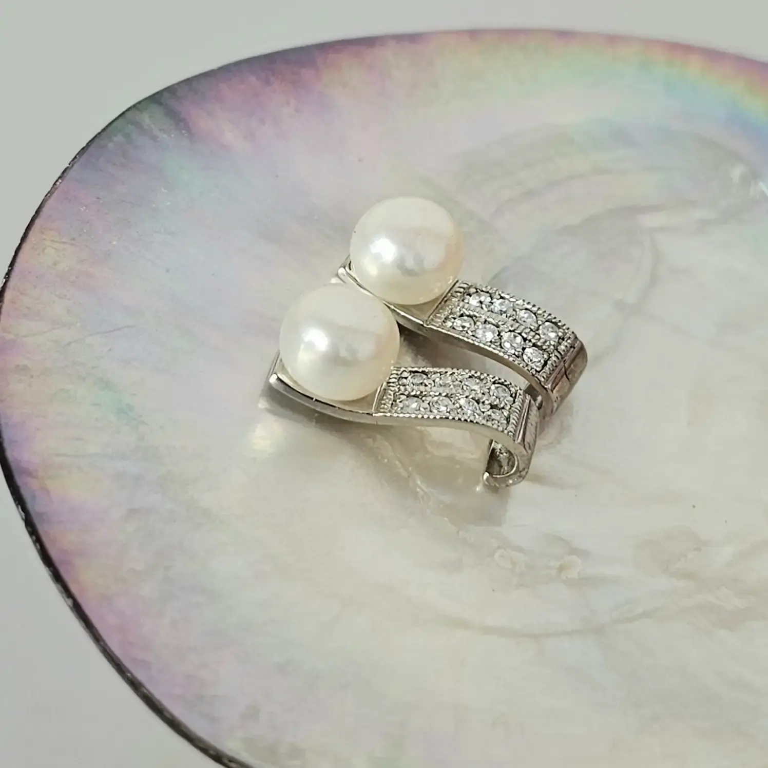Boucles d'oreilles pendantes perles