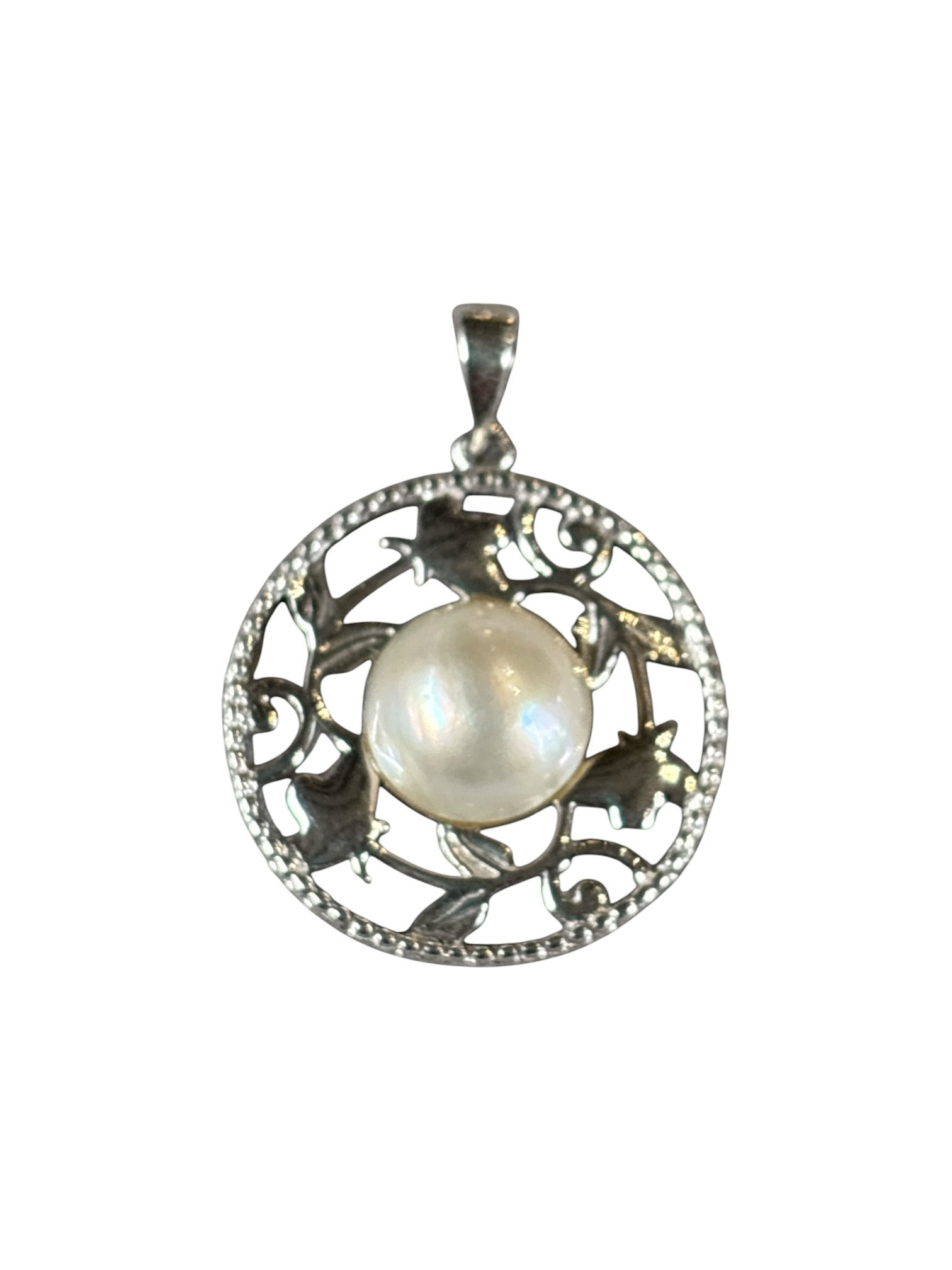 Pendentif argent 925 perle de culture