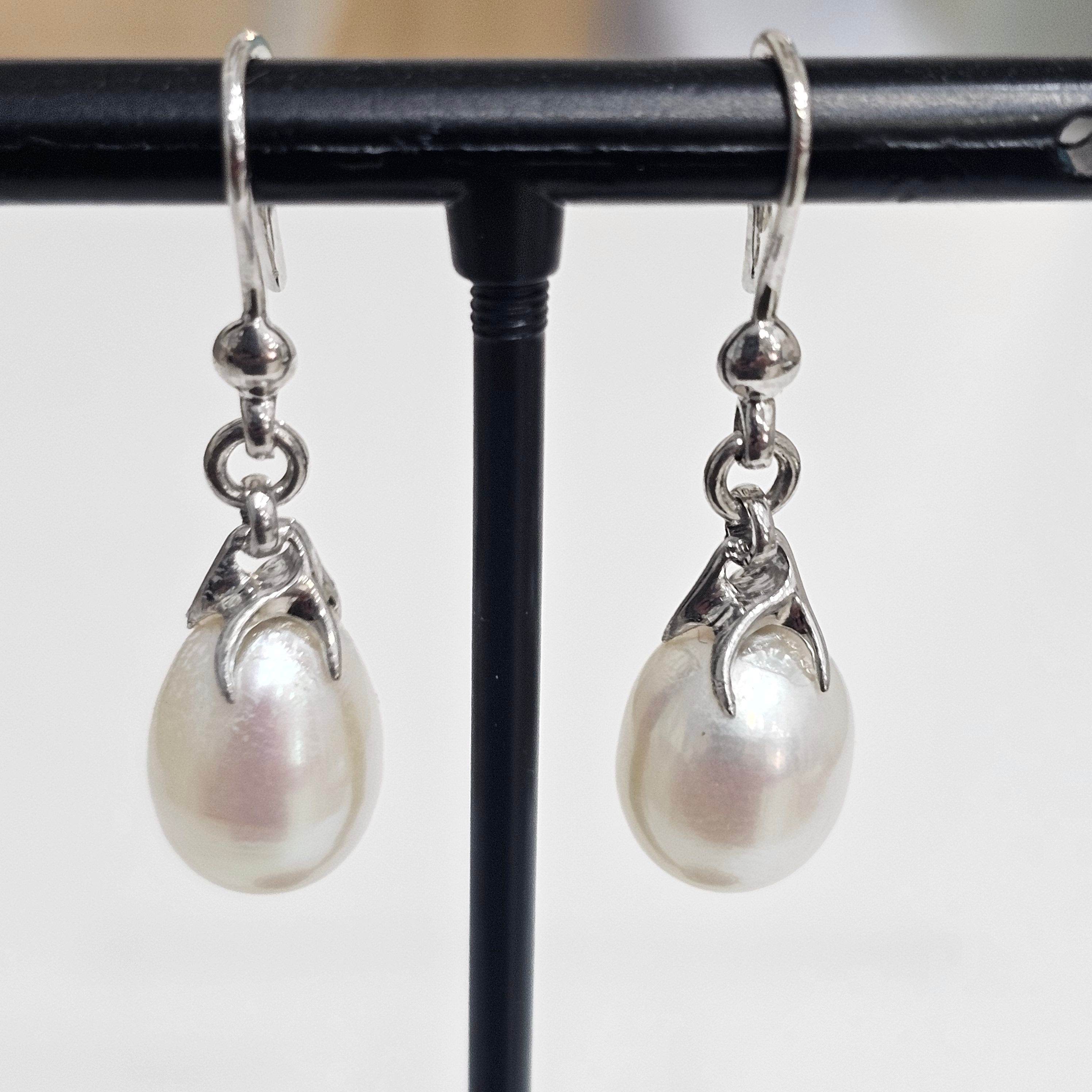 Boucles d'oreilles perles de Tahiti  pendantes