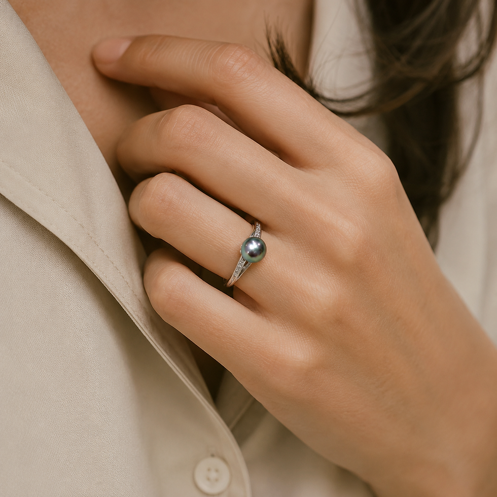 Миниатюра: Bague perle de culture de Tahiti