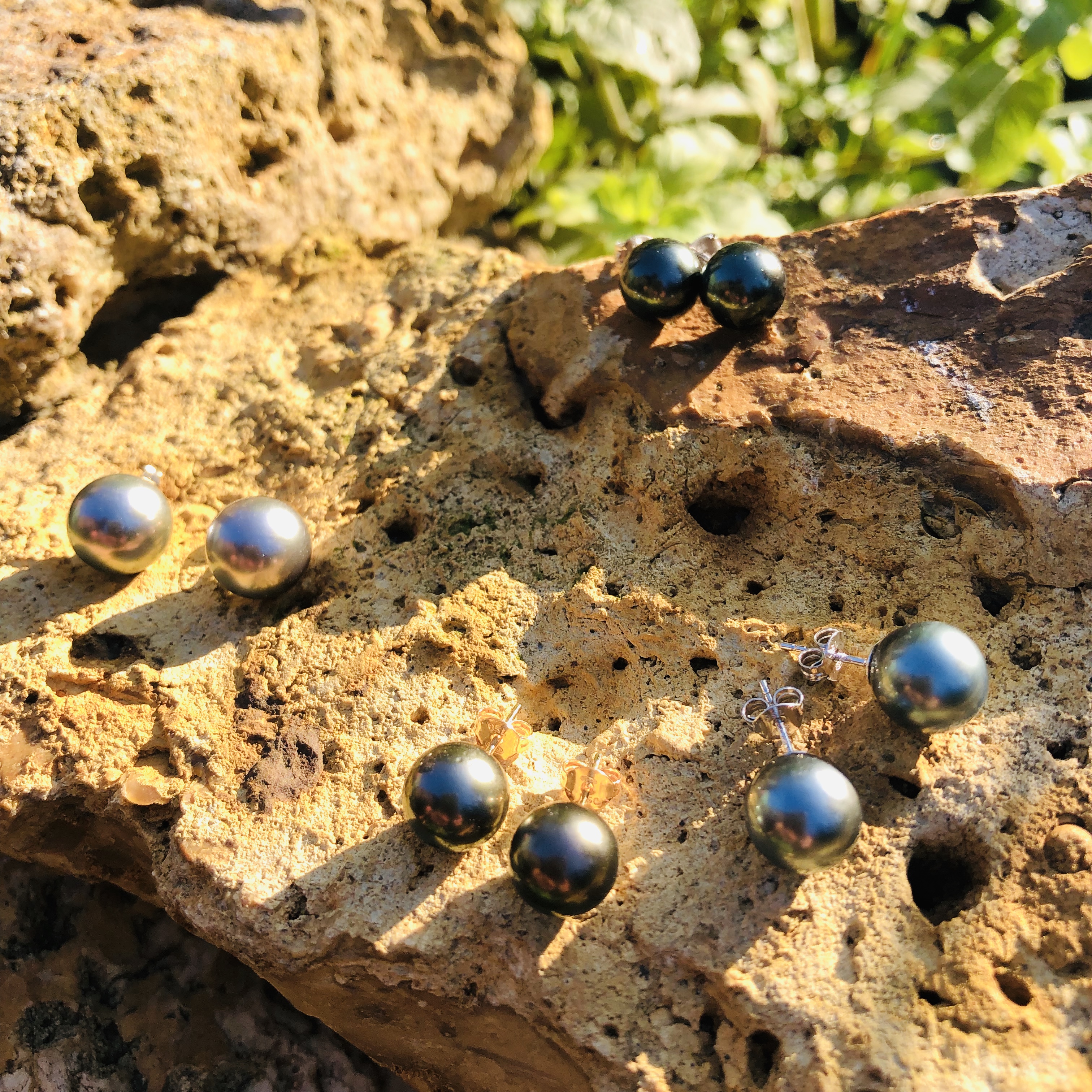 boucles d'oreilles perles de tahiti sham