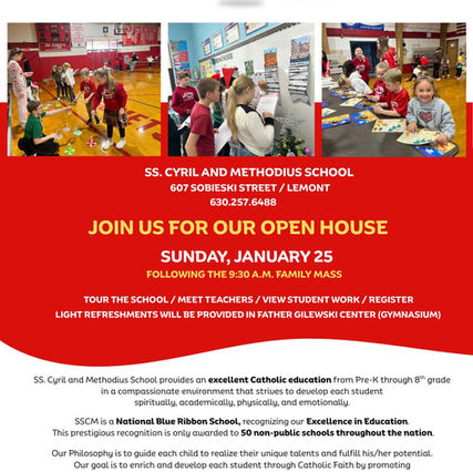 CATHOLIC SCHOOLS WEEK~SSCM SCHOOL OPEN HOUSE