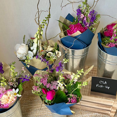 Flower bouquets near Asheville for CSA Flowers