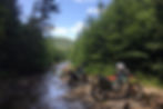 Taking a break at a tucked away brook
