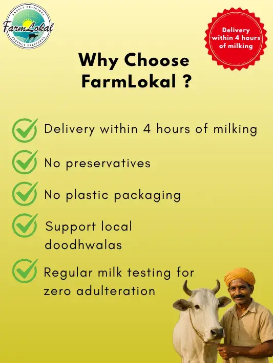 Thumbnail: Pure fresh and raw cow milk 500 ml from Kuldeep nagar, Salarpur, noida