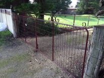 Heritage style wire farm gate. 