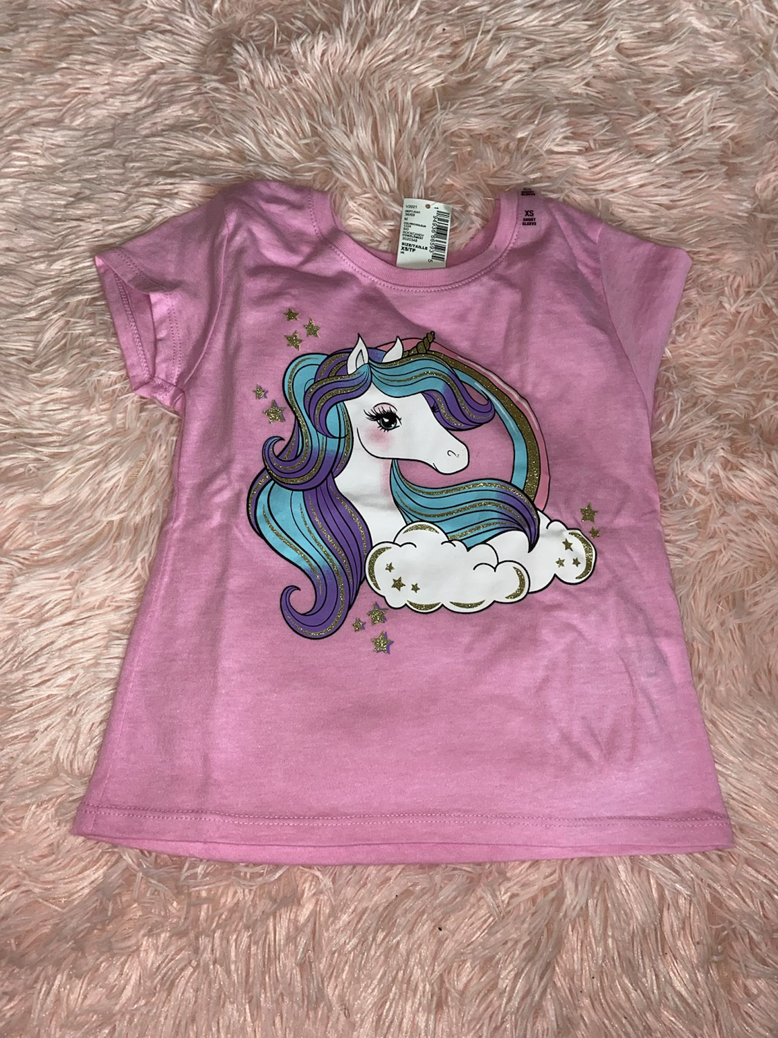 Girls Unicorn Rainbow Tee 