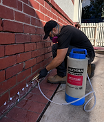 Chemical damp proof course injection for rising damp treatment