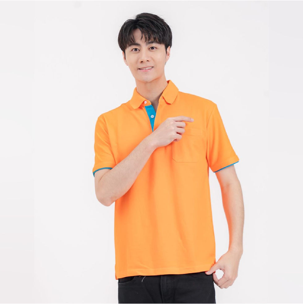 縮圖：P1768 CVC網眼配色POLO衫 (有口袋/無口袋款)
