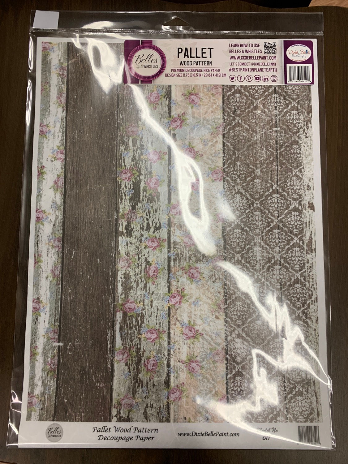 Dixie Belle Wood Pallet Dice Paper