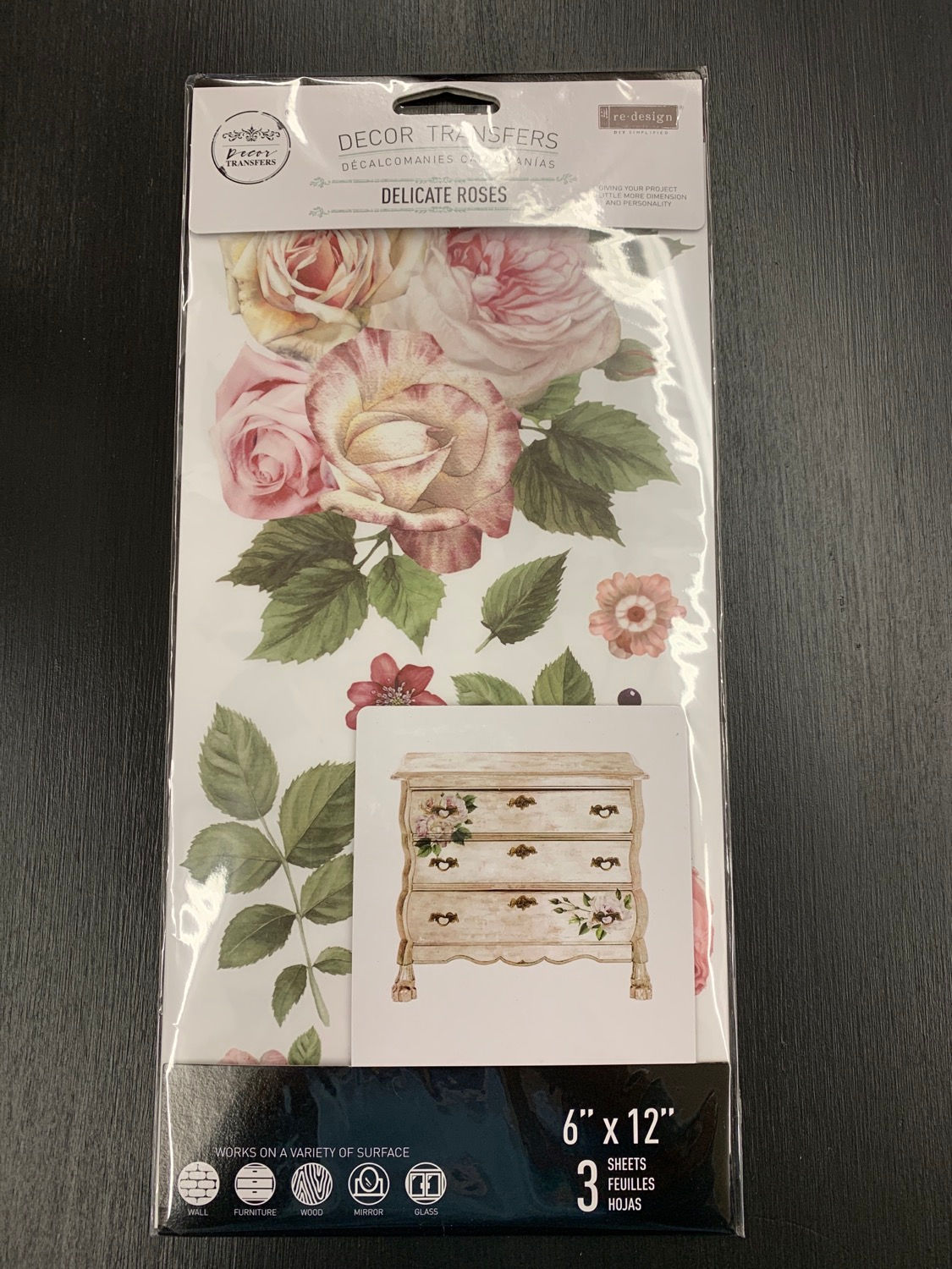 #06 Re-Design Small Transfer Delicate Roses
