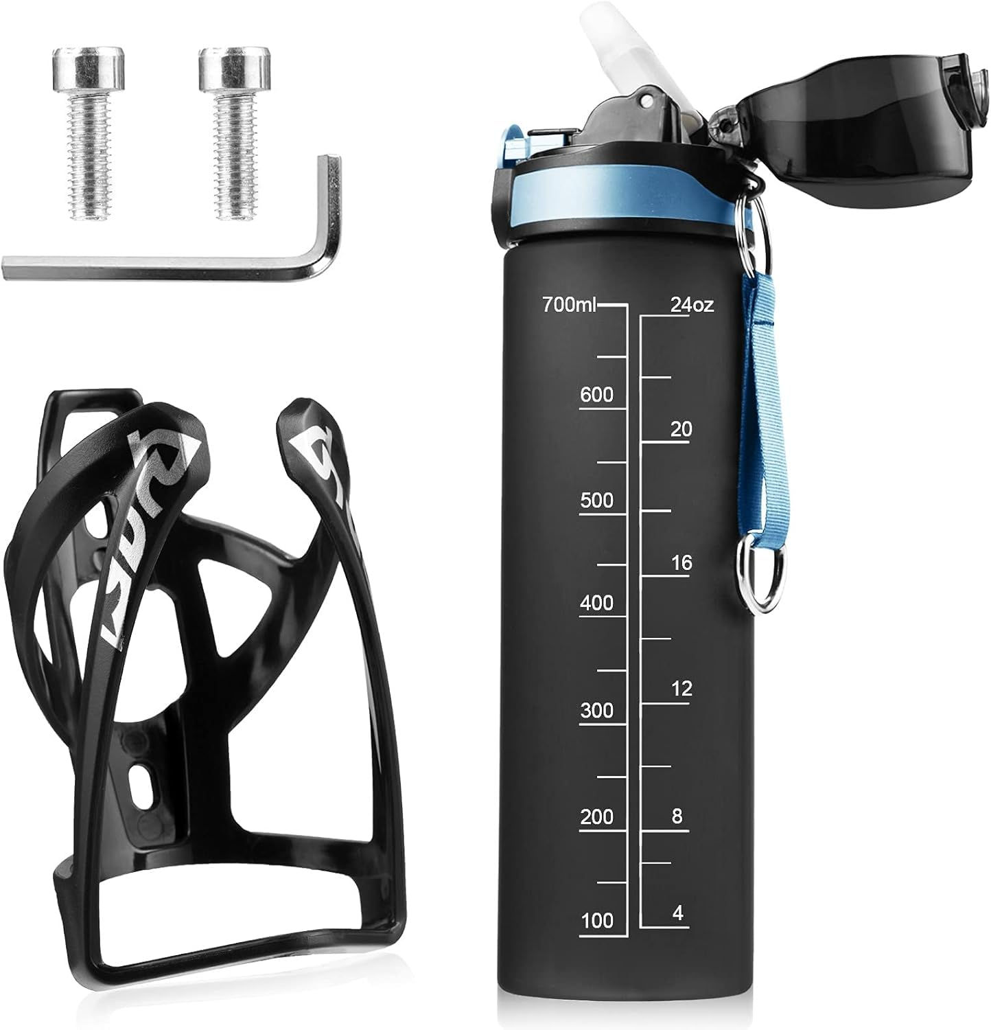 Bike Water Bottle Holder with 700ml Water Bottle Bike Bottle Holder with Premium