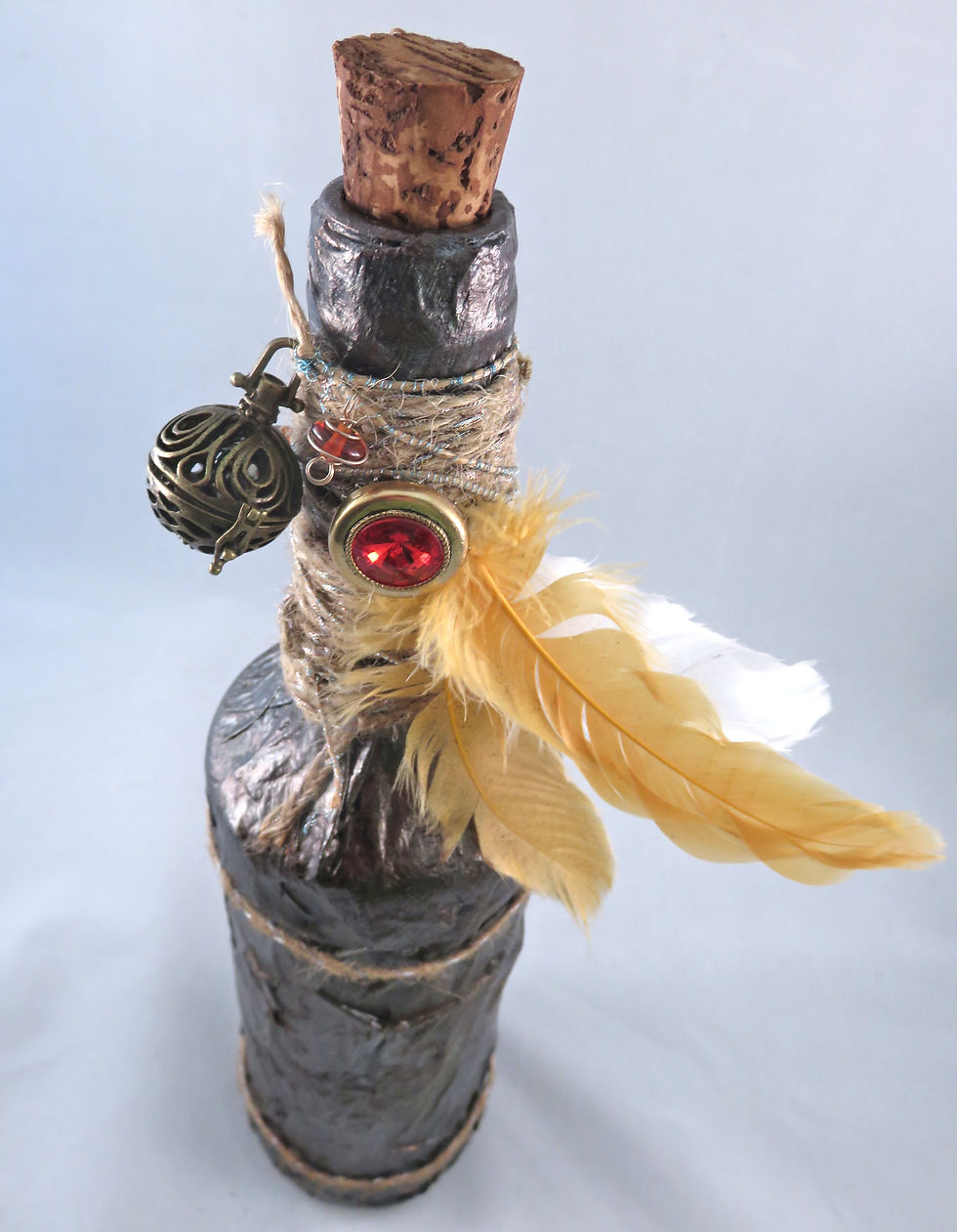Thumbnail: Potion Bottle - Decoction - Steampunk with Red Gem