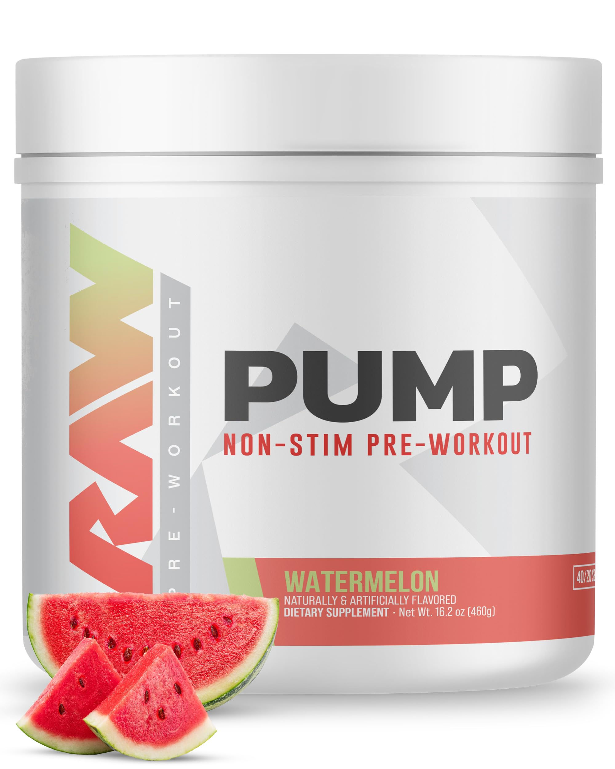 RAW Pump Stim Free Pre Workout | Non-Stimulant Pre Workout Supplement Powder Nit