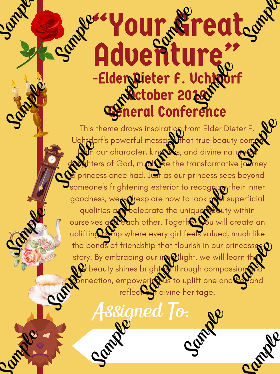 Thumbnail: Stake YW Girls Camp Planner: Royal Daughters of God