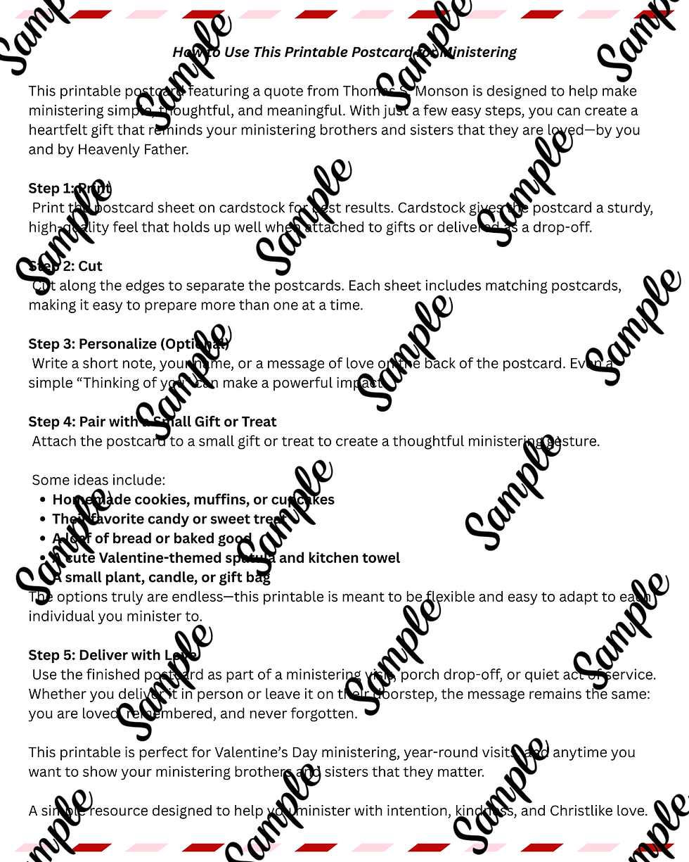 Thumbnail: Ministering with Love Postcard