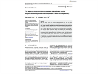 đź“– New review paper: to regenerate or not to regenerate?