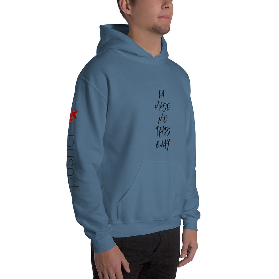 Thumbnail: LA Made Me This Way Hoodie (black font)