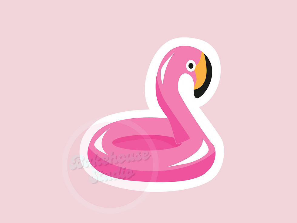 1149 Flamingo Pool Floatie Cookie Cutter Digital STL
