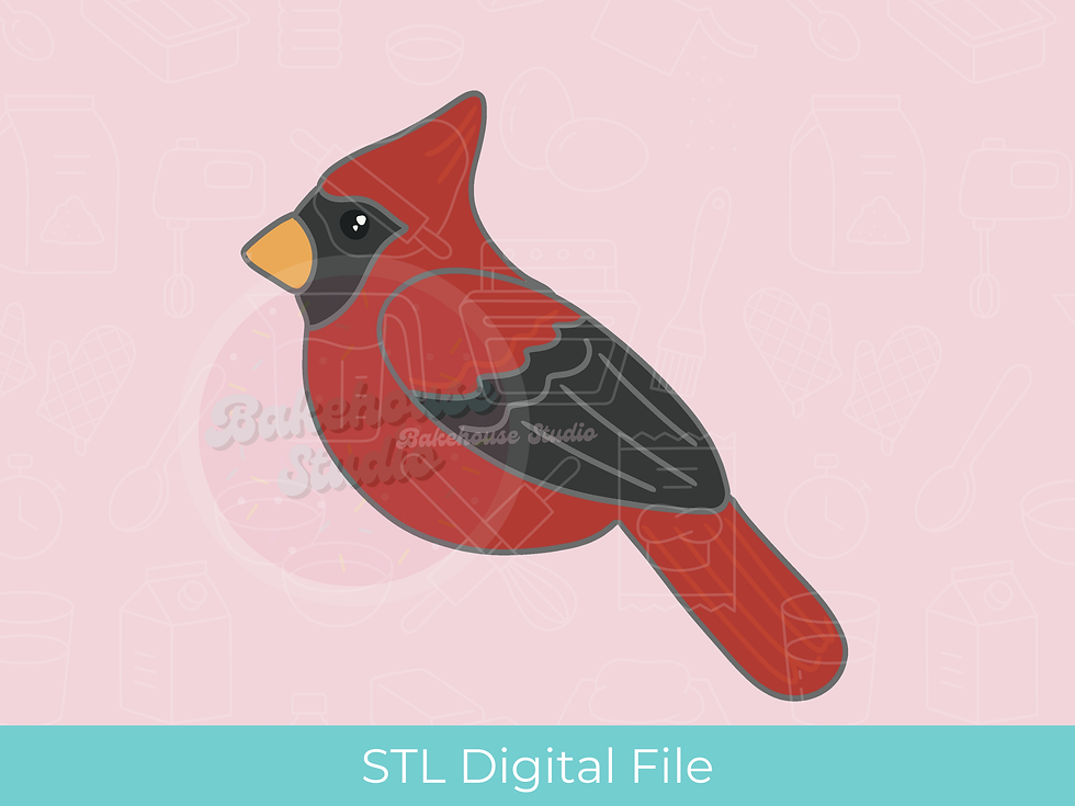 1074 Cardinal Cookie Cutter Digital STL